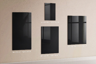 Magnetisch planbord voor de muur van bedrukt glas Zwarte kleur