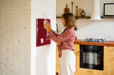 Magnetisch planbord voor de muur van bedrukt glas Rode kleur