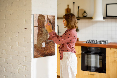 Magnetisch planbord voor de muur van bedrukt glas Dwarsdoorsnede van de stam