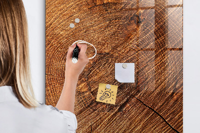 Glazen magneet-memobord voor thuis of op het werk Warme houttint