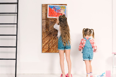 Glazen magneet-memobord voor thuis of op het werk Warme houttint