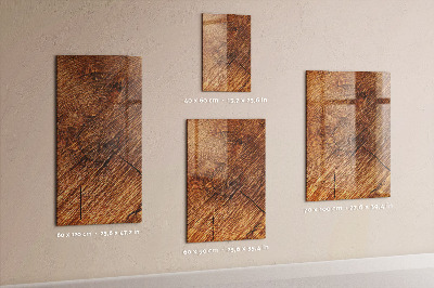 Glazen magneet-memobord voor thuis of op het werk Warme houttint