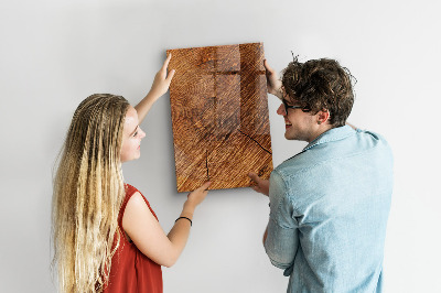 Glazen magneet-memobord voor thuis of op het werk Warme houttint