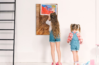 Glazen magneet-memobord voor thuis of op het werk Warme houttint