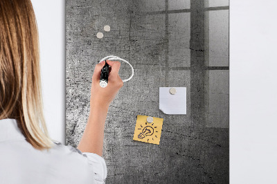 Magnetisch planbord voor de muur van bedrukt glas Gekrast metaal