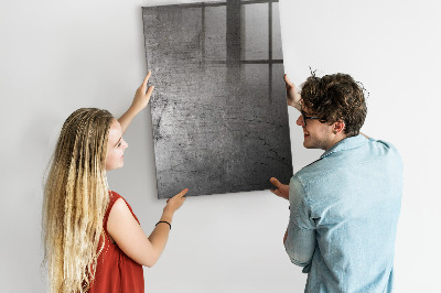 Magnetisch planbord voor de muur van bedrukt glas Gekrast metaal