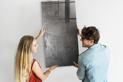 Magnetisch planbord voor de muur van bedrukt glas Gekrast metaal