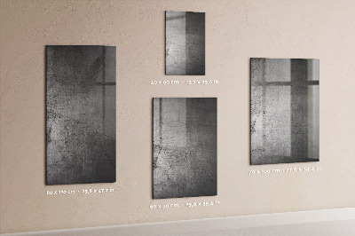 Magnetisch planbord voor de muur van bedrukt glas Gekrast metaal