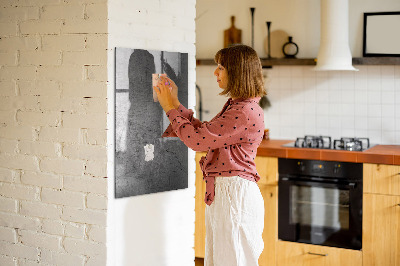 Magnetisch planbord voor de muur van bedrukt glas Gekrast metaal