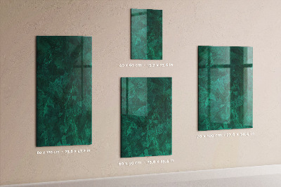 Glazen magneet-memobord voor thuis of op het werk Smaragdblok