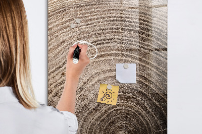 Magnetisch planbord voor de muur van bedrukt glas Houtnerf