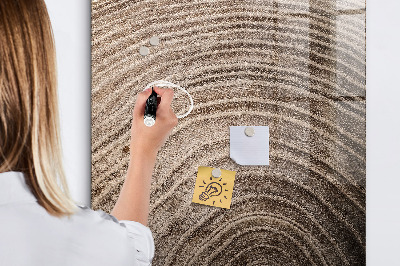 Magnetisch planbord voor de muur van bedrukt glas Houtnerf