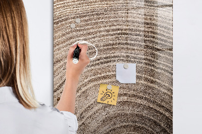 Magnetisch planbord voor de muur van bedrukt glas Houtnerf