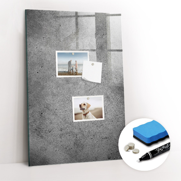 Magnetisch planbord voor de muur van bedrukt glas Concreet