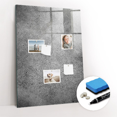Magnetisch planbord voor de muur van bedrukt glas Concreet