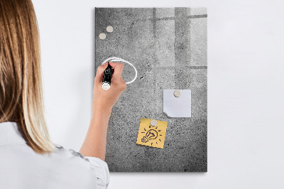 Magnetisch planbord voor de muur van bedrukt glas Concreet