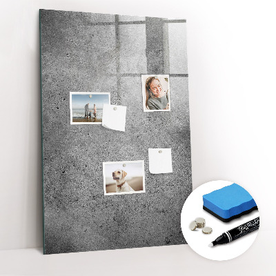 Magnetisch planbord voor de muur van bedrukt glas Concreet