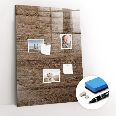 Magnetisch planbord voor de muur van bedrukt glas Nieuw hout