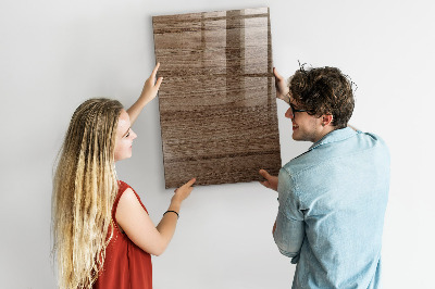 Magnetisch planbord voor de muur van bedrukt glas Nieuw hout
