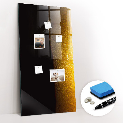 Glazen magneet-memobord voor thuis of op het werk Donker bier