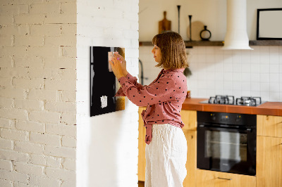 Glazen magneet-memobord voor thuis of op het werk Donker bier