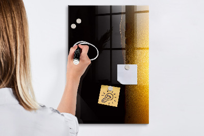 Glazen magneet-memobord voor thuis of op het werk Donker bier