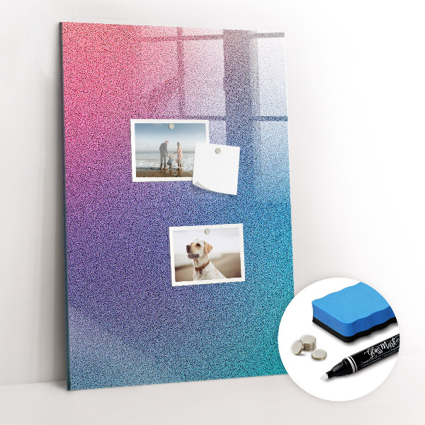 Magnetisch planbord voor de muur van bedrukt glas Gradiëntabstractie
