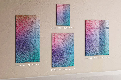 Magnetisch planbord voor de muur van bedrukt glas Gradiëntabstractie