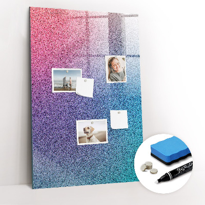 Magnetisch planbord voor de muur van bedrukt glas Gradiëntabstractie