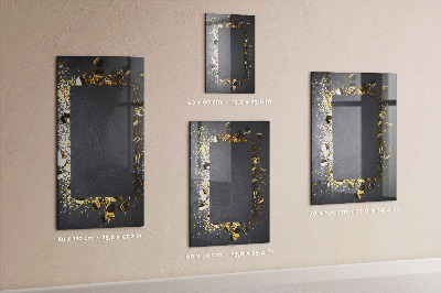 Magnetisch planbord voor de muur van bedrukt glas Gouden confetti