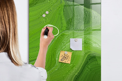 Glazen magneet-memobord voor thuis of op het werk Abstracte golven