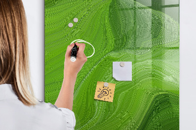 Glazen magneet-memobord voor thuis of op het werk Abstracte golven