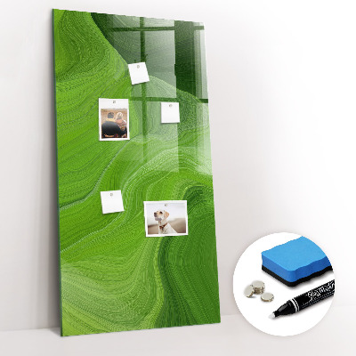 Glazen magneet-memobord voor thuis of op het werk Abstracte golven