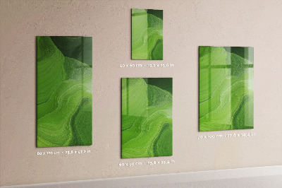 Glazen magneet-memobord voor thuis of op het werk Abstracte golven