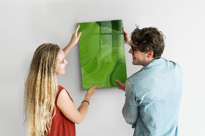 Glazen magneet-memobord voor thuis of op het werk Abstracte golven