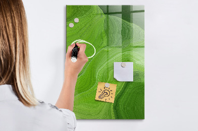 Glazen magneet-memobord voor thuis of op het werk Abstracte golven