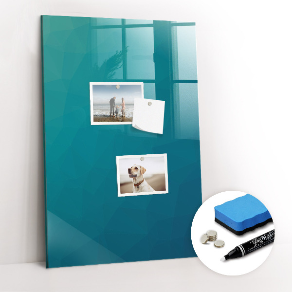 Magnetisch planbord voor de muur van bedrukt glas Geometrische abstractie