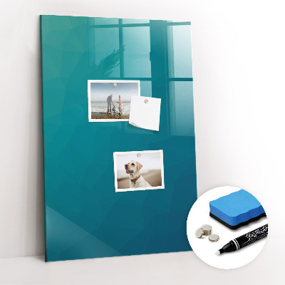 Magnetisch planbord voor de muur van bedrukt glas Geometrische abstractie