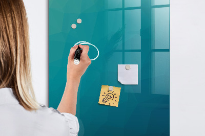 Magnetisch planbord voor de muur van bedrukt glas Geometrische abstractie