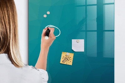 Magnetisch planbord voor de muur van bedrukt glas Geometrische abstractie