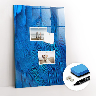 Glazen magneet-memobord voor thuis of op het werk Vogelveer