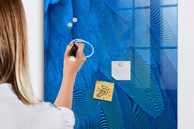 Glazen magneet-memobord voor thuis of op het werk Vogelveer