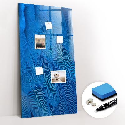 Glazen magneet-memobord voor thuis of op het werk Vogelveer