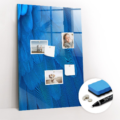 Glazen magneet-memobord voor thuis of op het werk Vogelveer