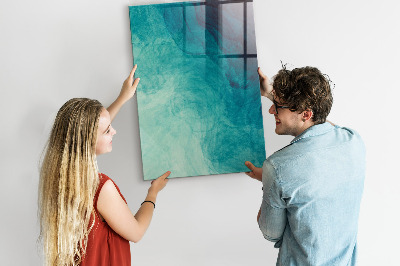 Magnetisch planbord voor de muur van bedrukt glas Mariene abstractie