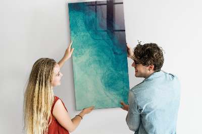 Magnetisch planbord voor de muur van bedrukt glas Mariene abstractie