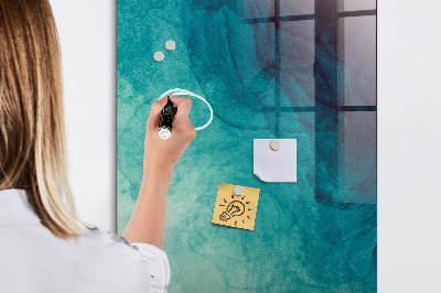 Magnetisch planbord voor de muur van bedrukt glas Mariene abstractie