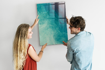 Magnetisch planbord voor de muur van bedrukt glas Mariene abstractie