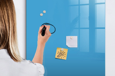 Wandbord van glas magnetisch en uitwisbaar Blauw