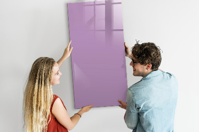 Magnetisch memobord van glas voor aan de muur Lila kleur